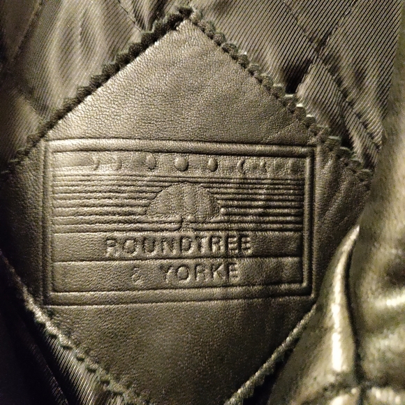 Roundtree & Yorke lamb skin leather jacket - Picture 2 of 6